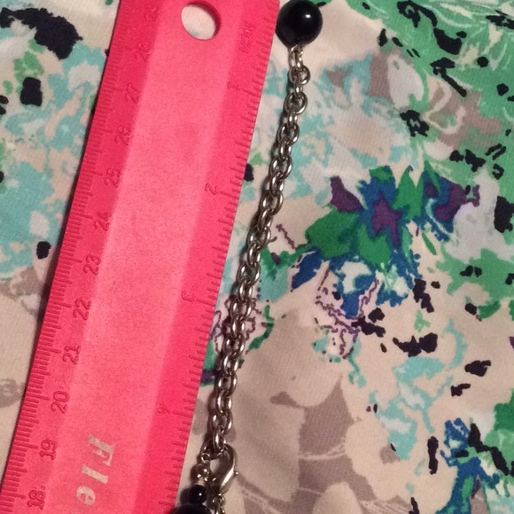 💕 Black beaded necklace with adjustable chain - Picture 5 of 5